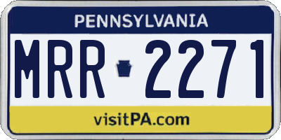 PA license plate MRR2271
