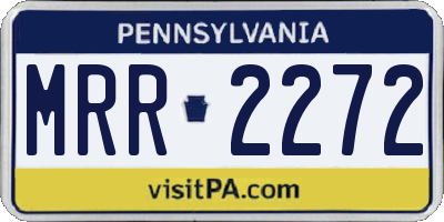 PA license plate MRR2272