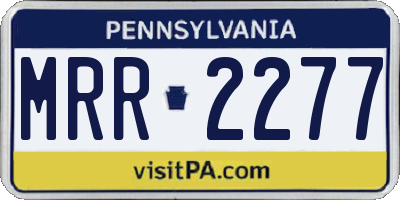 PA license plate MRR2277