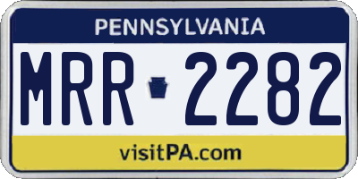 PA license plate MRR2282