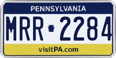 PA license plate MRR2284