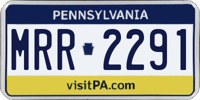 PA license plate MRR2291