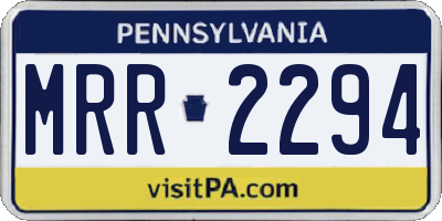 PA license plate MRR2294