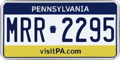 PA license plate MRR2295