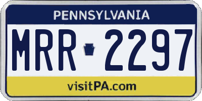 PA license plate MRR2297