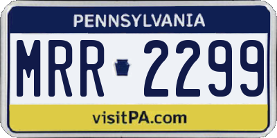 PA license plate MRR2299