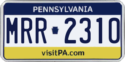 PA license plate MRR2310
