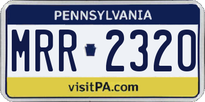 PA license plate MRR2320