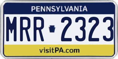 PA license plate MRR2323