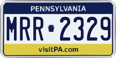 PA license plate MRR2329