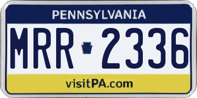 PA license plate MRR2336