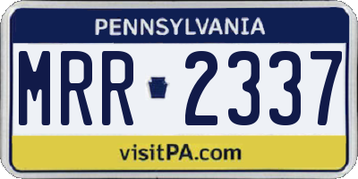PA license plate MRR2337