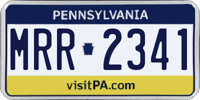 PA license plate MRR2341