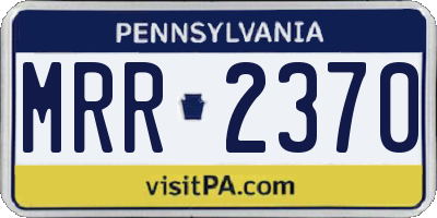 PA license plate MRR2370