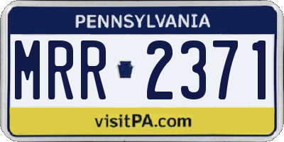 PA license plate MRR2371