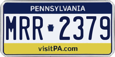 PA license plate MRR2379