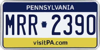 PA license plate MRR2390