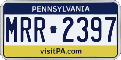 PA license plate MRR2397
