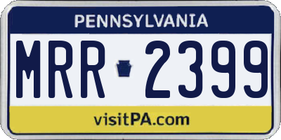 PA license plate MRR2399