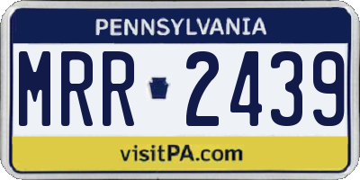 PA license plate MRR2439