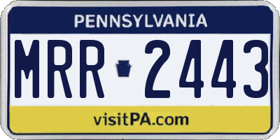 PA license plate MRR2443