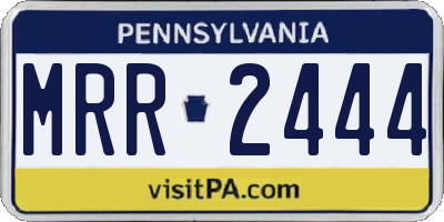 PA license plate MRR2444