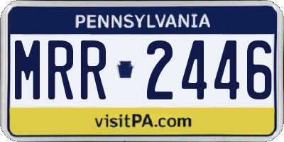PA license plate MRR2446