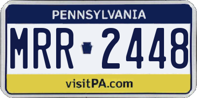 PA license plate MRR2448