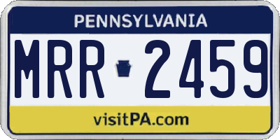 PA license plate MRR2459