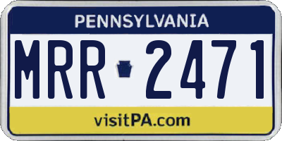 PA license plate MRR2471