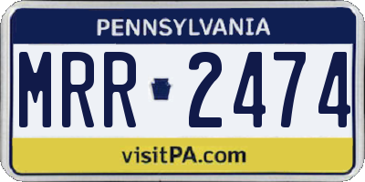 PA license plate MRR2474