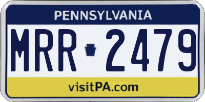 PA license plate MRR2479