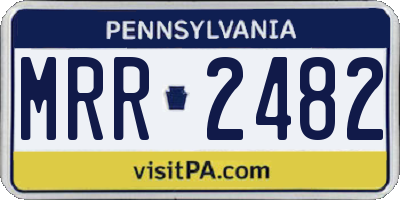 PA license plate MRR2482