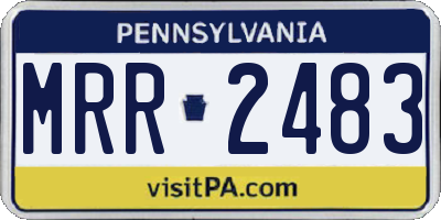 PA license plate MRR2483