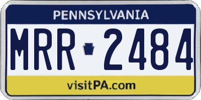 PA license plate MRR2484