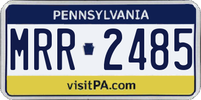 PA license plate MRR2485