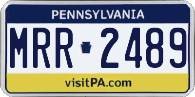 PA license plate MRR2489