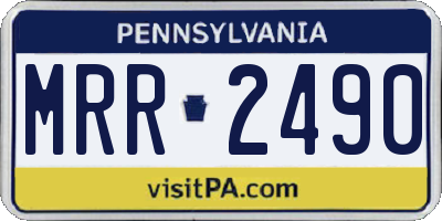 PA license plate MRR2490