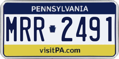 PA license plate MRR2491