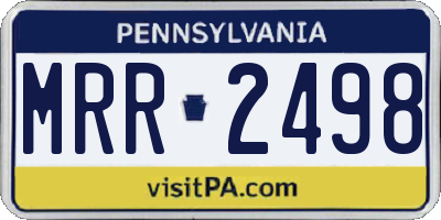 PA license plate MRR2498