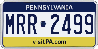 PA license plate MRR2499