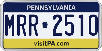 PA license plate MRR2510