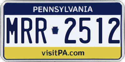 PA license plate MRR2512