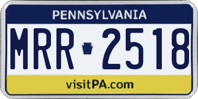 PA license plate MRR2518
