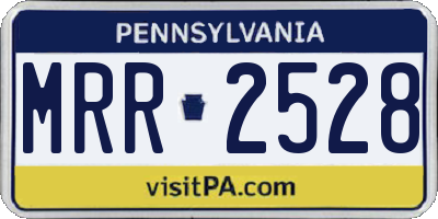 PA license plate MRR2528