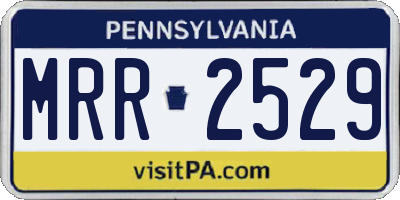 PA license plate MRR2529