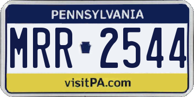 PA license plate MRR2544