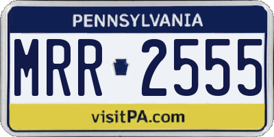 PA license plate MRR2555