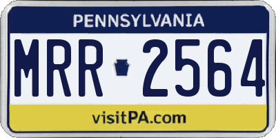 PA license plate MRR2564