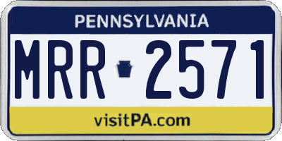 PA license plate MRR2571